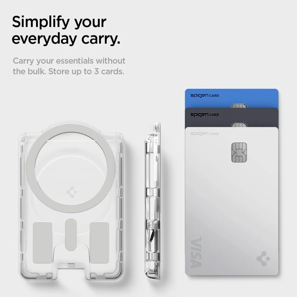 Spigen Ultra Hybrid MagFit+ Portafoglio Magnetico Compatibile con Samsung Galaxy S26 & S25 Serie, S25 Edge e Z Fold 7 - Trasparente