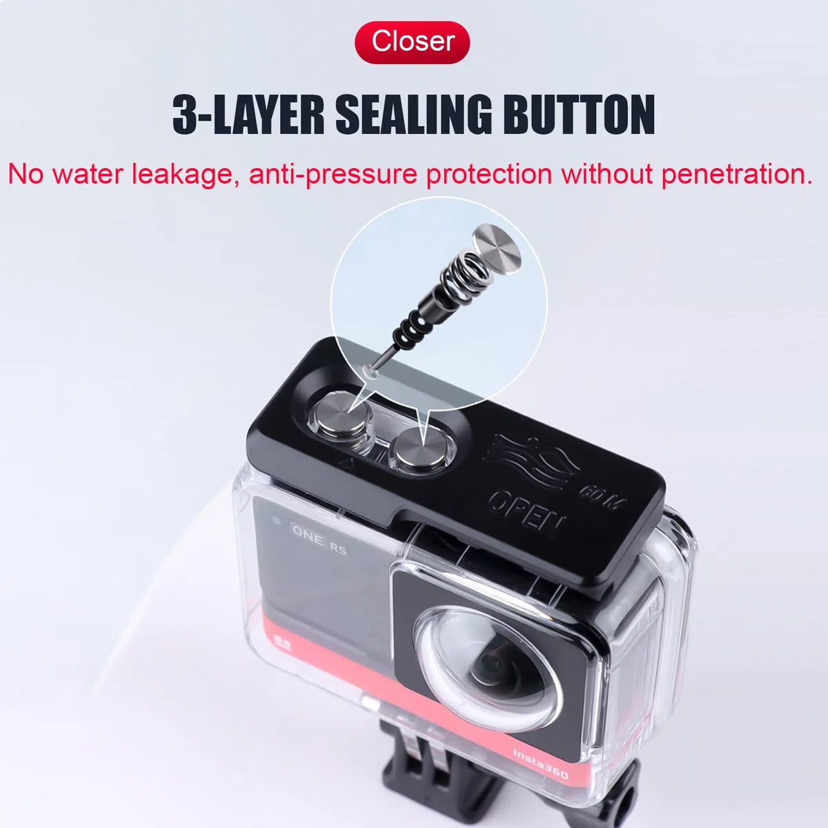 Dive Case per One RS, Custodia Impermeabile Custodia Protettiva, Impermeabile Fino a 30 M di profondità, per Immersioni, Surf, Snorkeling