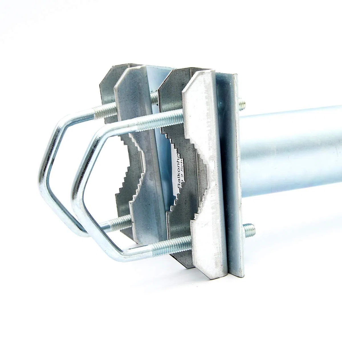PremiumX Sostegno per balcone/ringhiera per antenna satellitare, antenna parabolica, antenna con attacco a specchio, braccio con morsetti, morsetti dentati in acciaio, diverse lunghezze