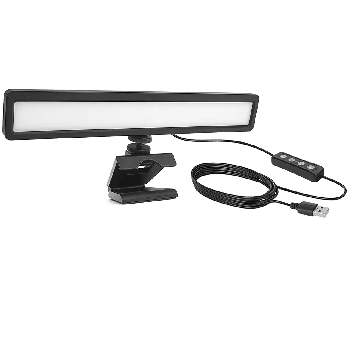 LUXCEO Luce per Videoconferenza 9W USB,Faretto LED Fotografia,Key Light a Emissione Laterale,con Treppiede e Clip (2500-9000K,CRI 95+),per Photo Studios,Tiktok,Live Stream,YouTube,Videoconferenza