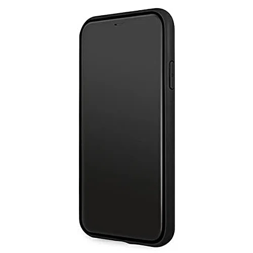 GUESS GUHCN614GMGGR - Cover per iPhone 11 6,1", colore: Grigio 4G, logo Big Metal