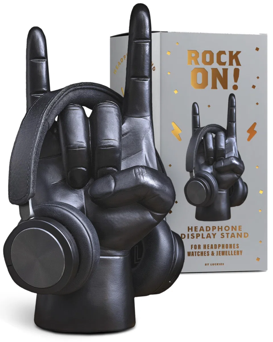 Luckies of London - Supporto per Cuffie Rock On | Porta Cuffie da Scrivania | Organizzatore e Organizer per Gioielli a Forma di Mano | Accessori