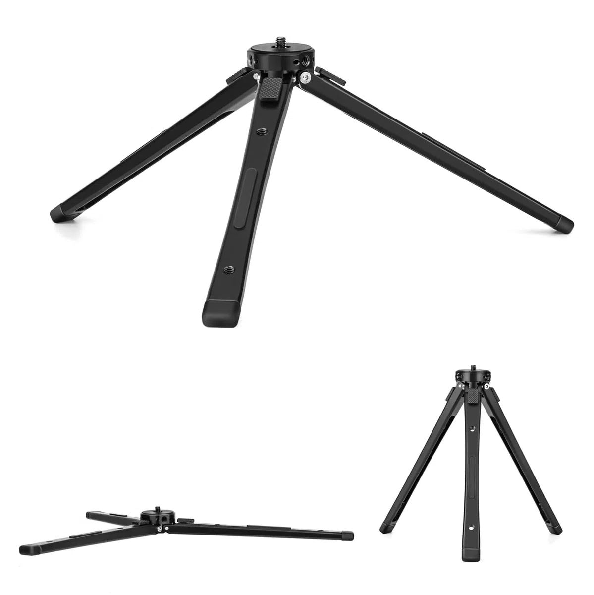 Zeadio Treppiede Metallico Regolabile - Supporto da Tavolo Universale per Fotocamera, Gimbal, Action Cam, Videocamera, Microfono, Luce LED (Portata 40kg/88lb)