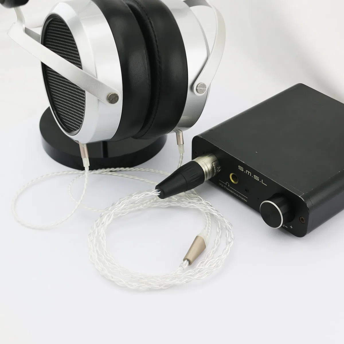 Cavo audio bilanciato XLR a 4 poli compatibile con cuffie Hifiman Ananda, Arya, Sundara, HE400SE, HE4XX, Edition XS (versione 2 x 3,5 mm) 6N OCC rame monocristallino placcato in argento