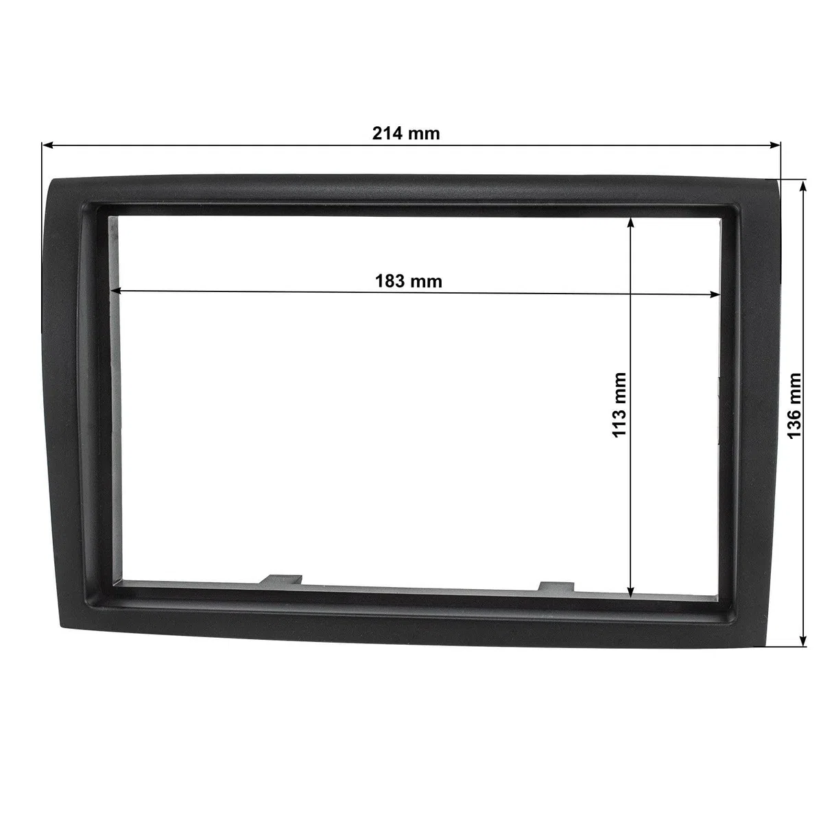 tomzz Audio 2414-048 Cornice Radio Doppio DIN Compatibile con Fiat Ducato Peugeot Boxer Citroen Relè Ponticello Fzg. con predisposizione radio Nero