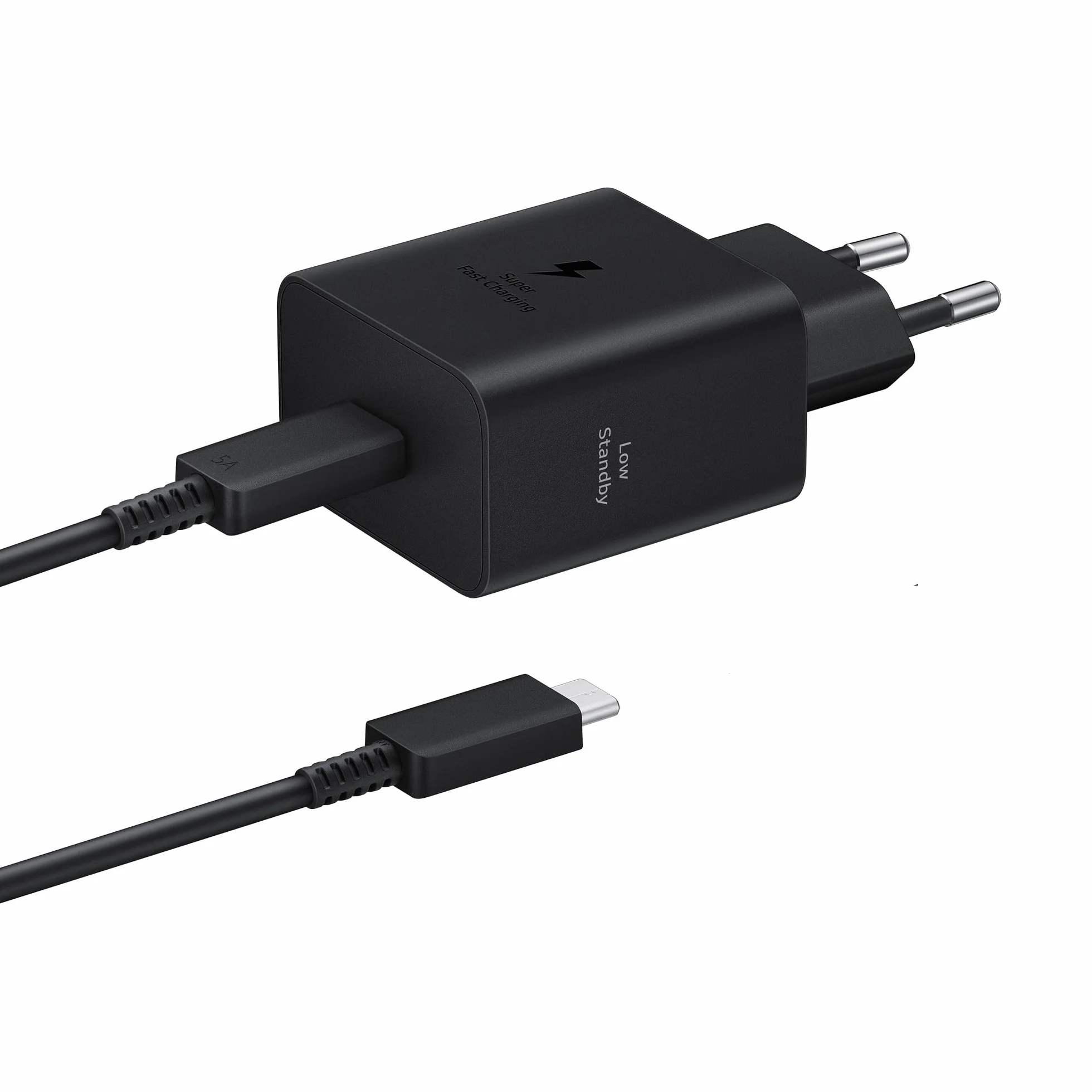 Samsung EP-T4511 Caricabatterie originale 45W Super Fast Charging, Porta USB-C (con Cavo), Nero