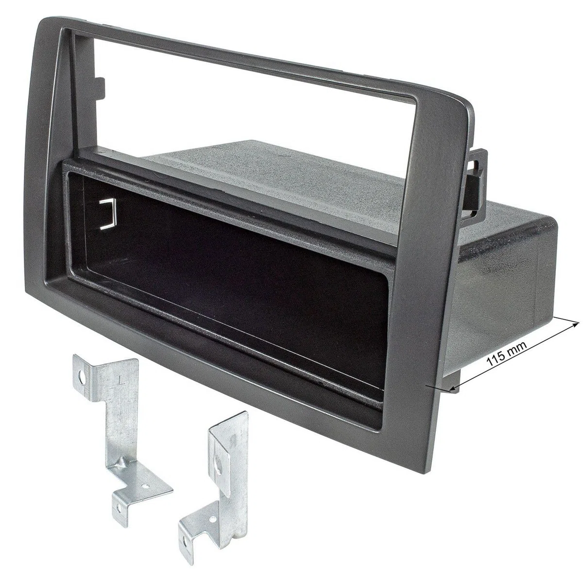 tomzz Audio 2414-028 Set di pannelli radio compatibili con Fiat Idea Lancia Musa nero con adattatore radio ISO